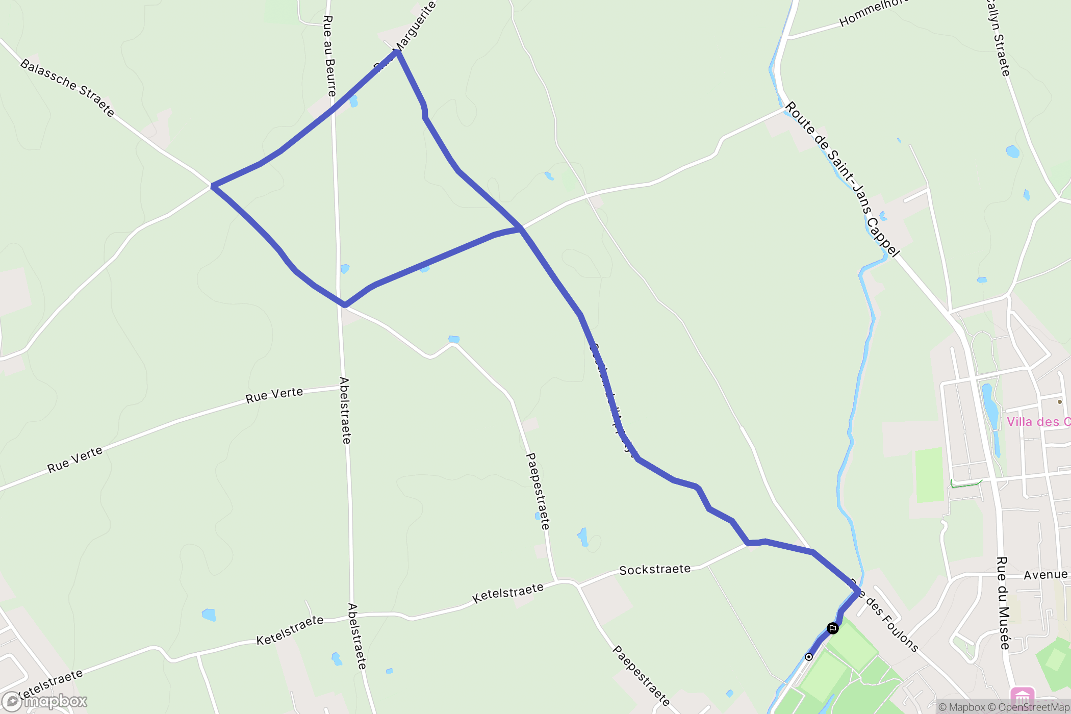 Bailleul : carte du parcours de randonnée - France