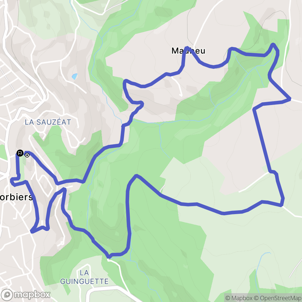 Sorbiers : carte du parcours de randonnée - France