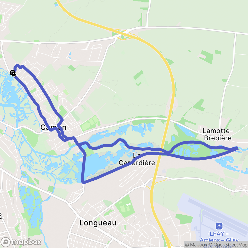 Camon : carte du parcours de randonnée - France