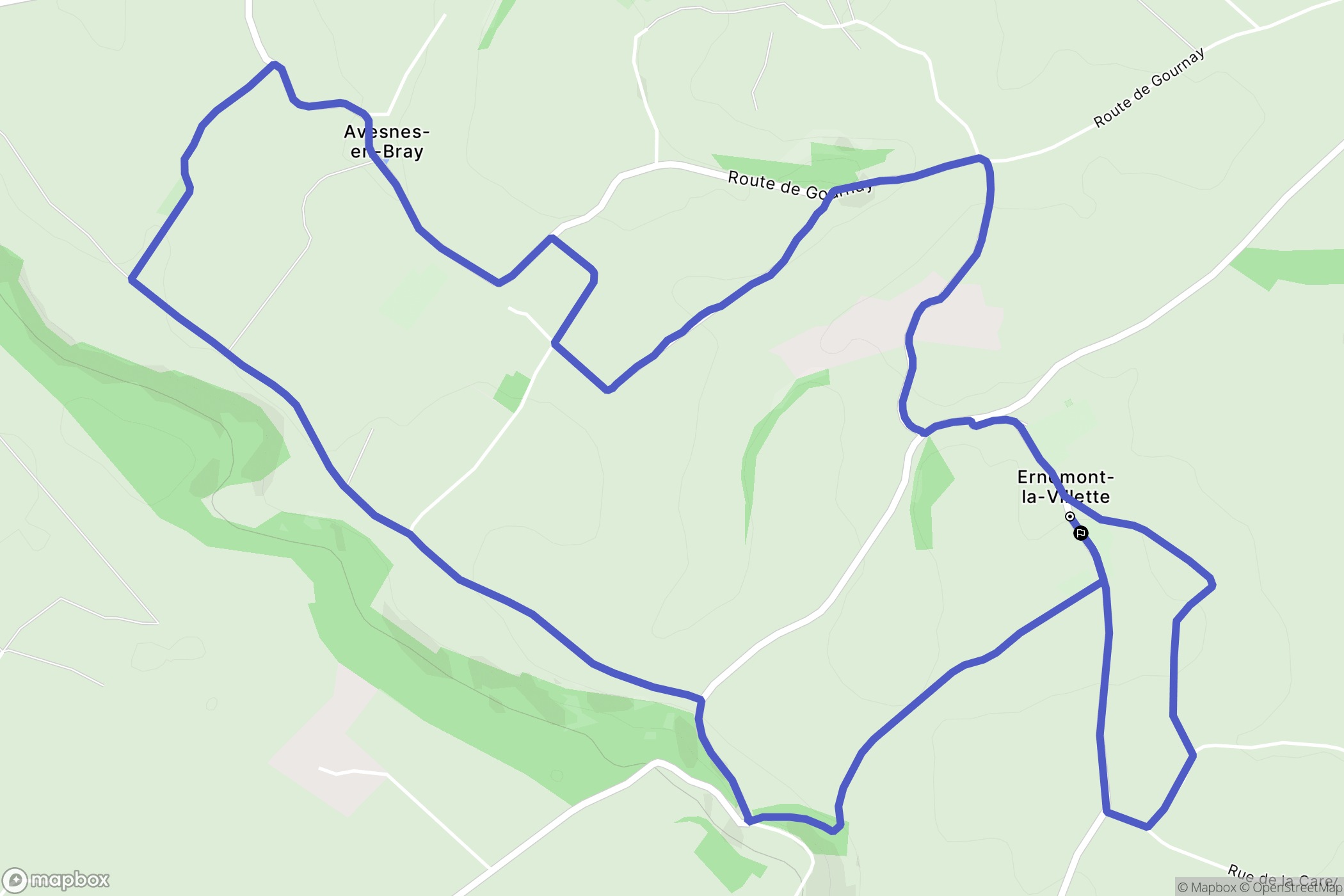 Ernemont-la-Villette : carte du parcours de randonnée - France