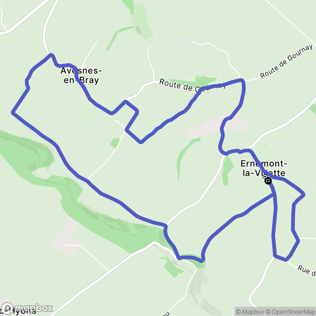 Ernemont-la-Villette : carte du parcours de randonnée - France