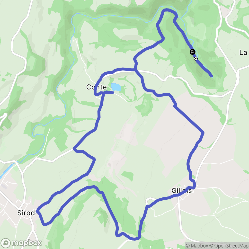 Conte : carte du parcours de randonnée - France