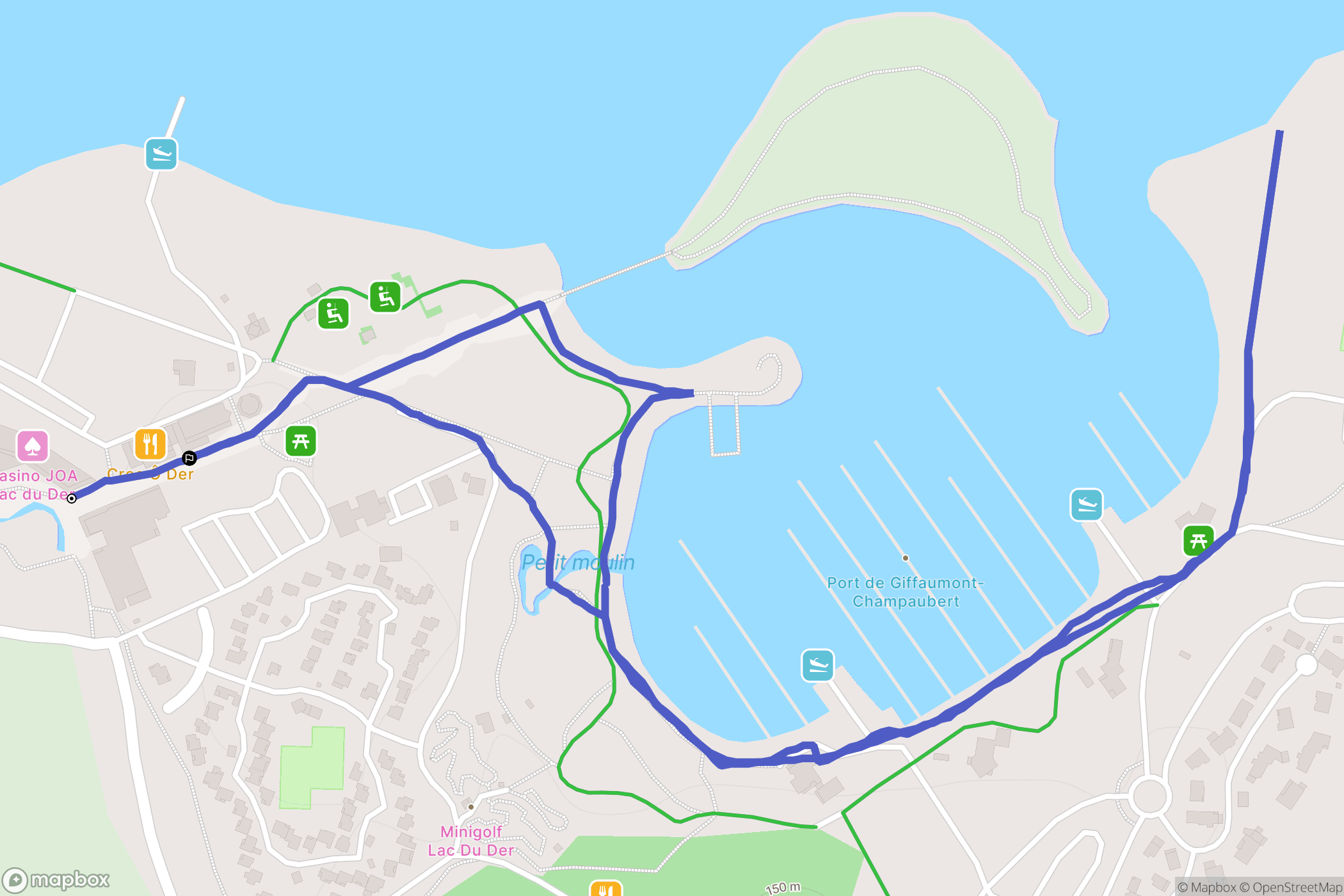 Giffaumont-Champaubert : carte du parcours de randonnée - France