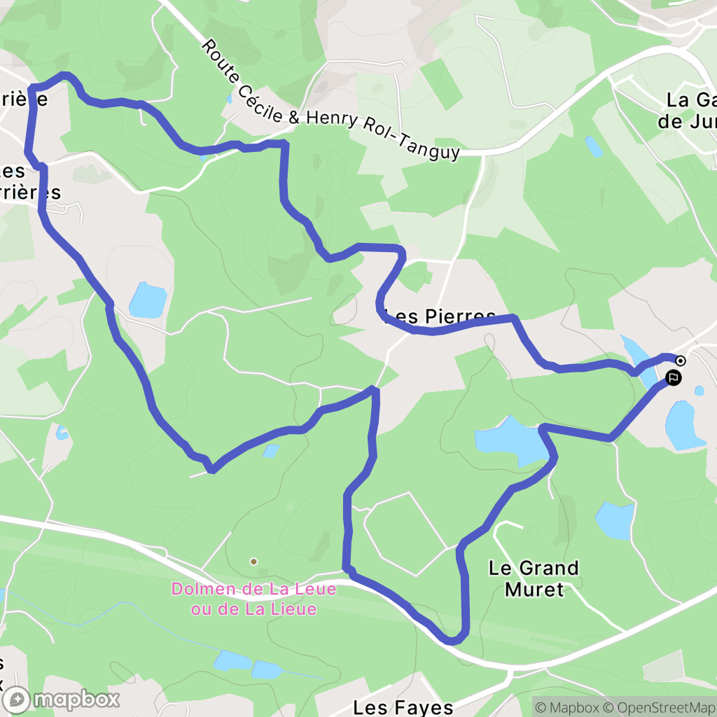 Ambazac : carte du parcours de randonnée - France