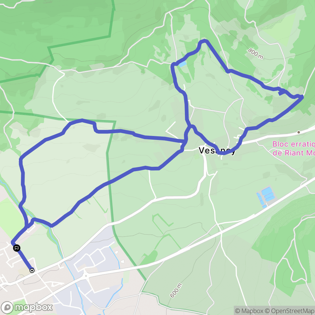 Gex : carte du parcours de randonnée - France