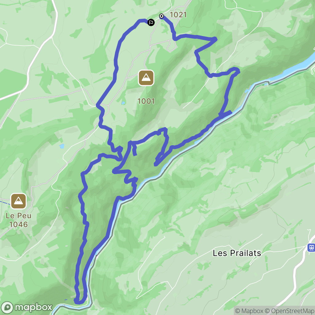 Damprichard : carte du parcours de randonnée - France