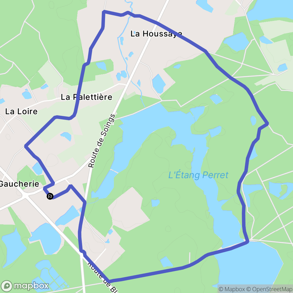 Fontaines-en-Sologne : carte du parcours de randonnée - France