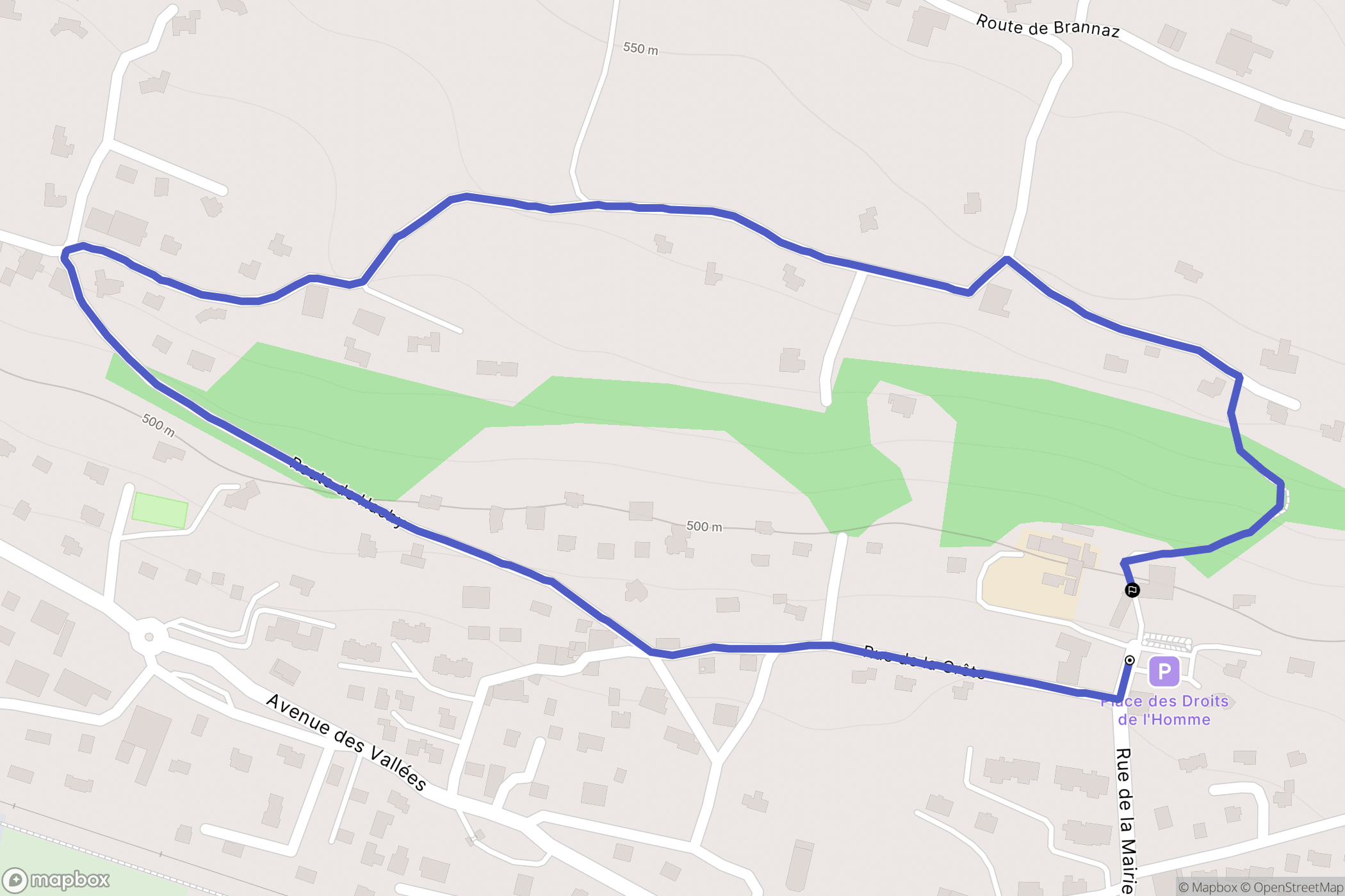 Thyez : carte du parcours de randonnée - France