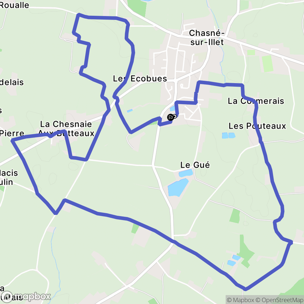 Chasné-sur-Illet : carte du parcours de randonnée - France