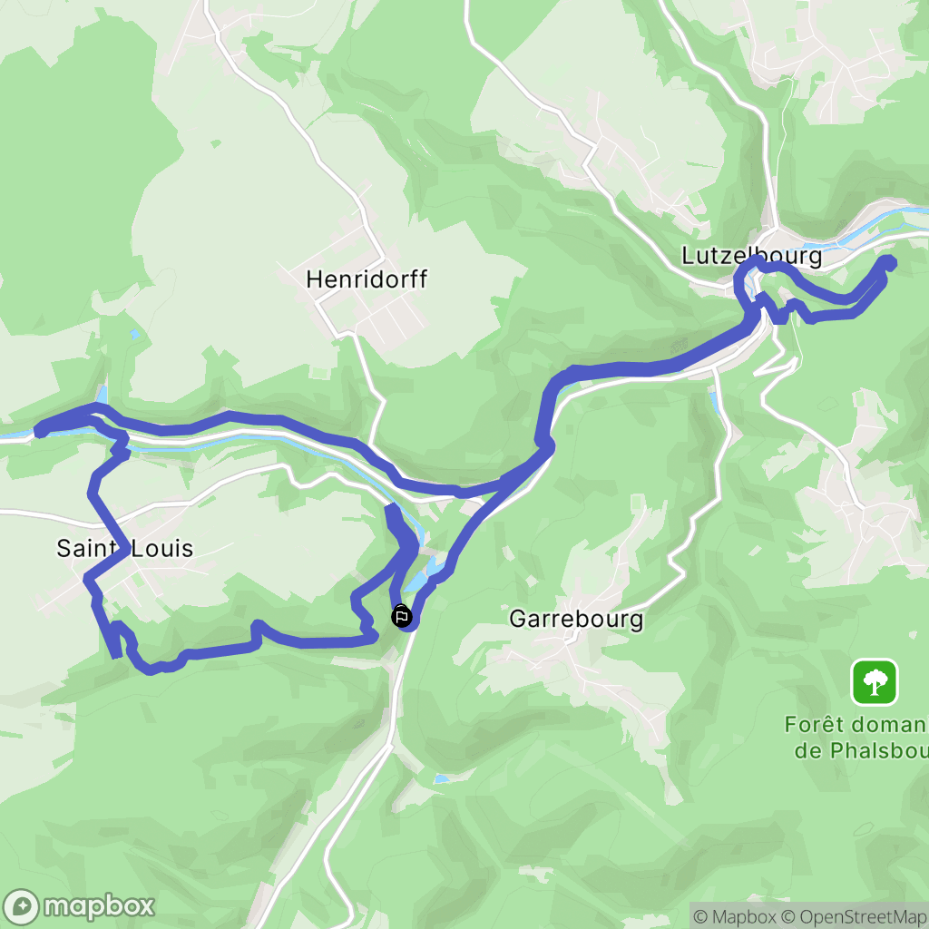 Lutzelbourg : carte du parcours de randonnée - France
