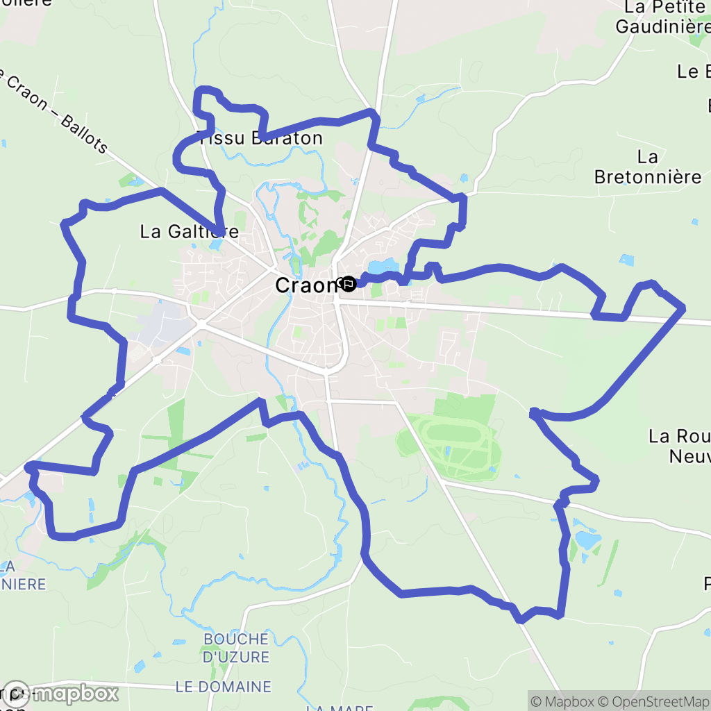 Château-Gontier : carte du parcours de randonnée - France