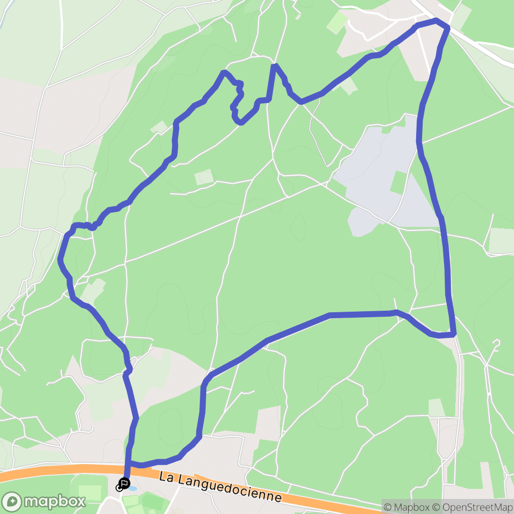 Vergèze : carte du parcours de randonnée - France