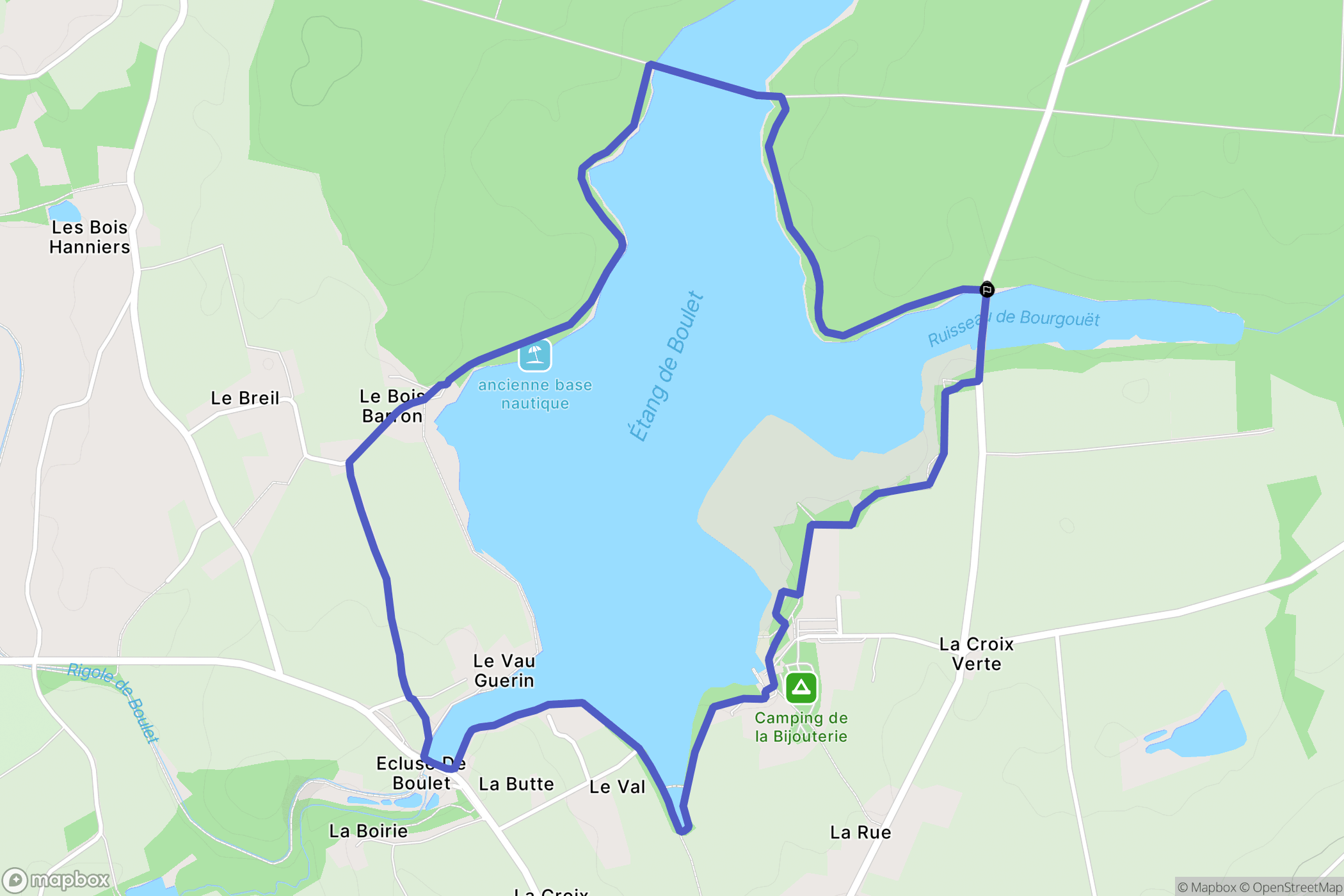 Feins : carte du parcours de randonnée - France