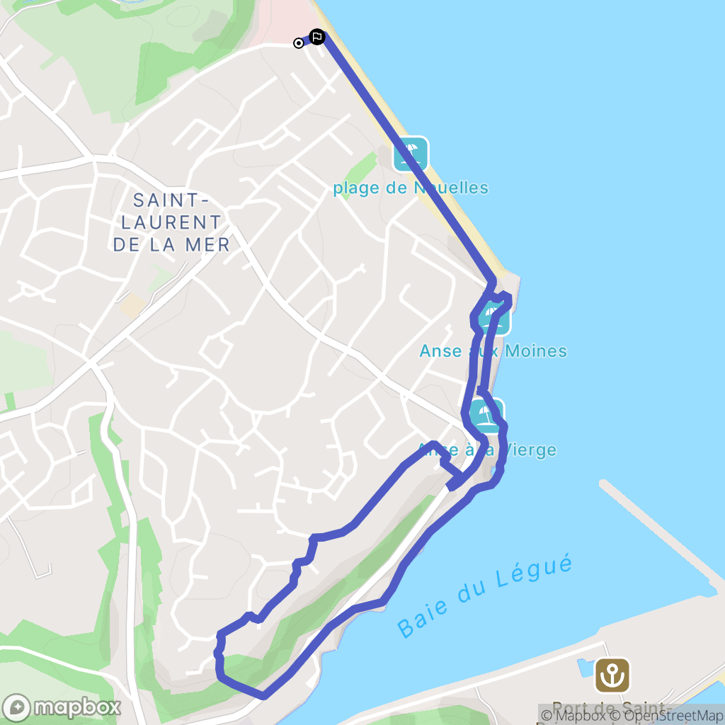 Plérin : carte du parcours de randonnée - France