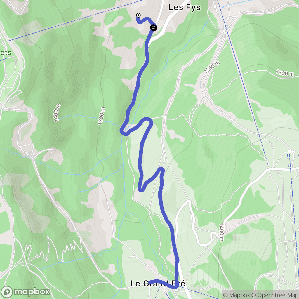 Morzine : carte du parcours de randonnée - France