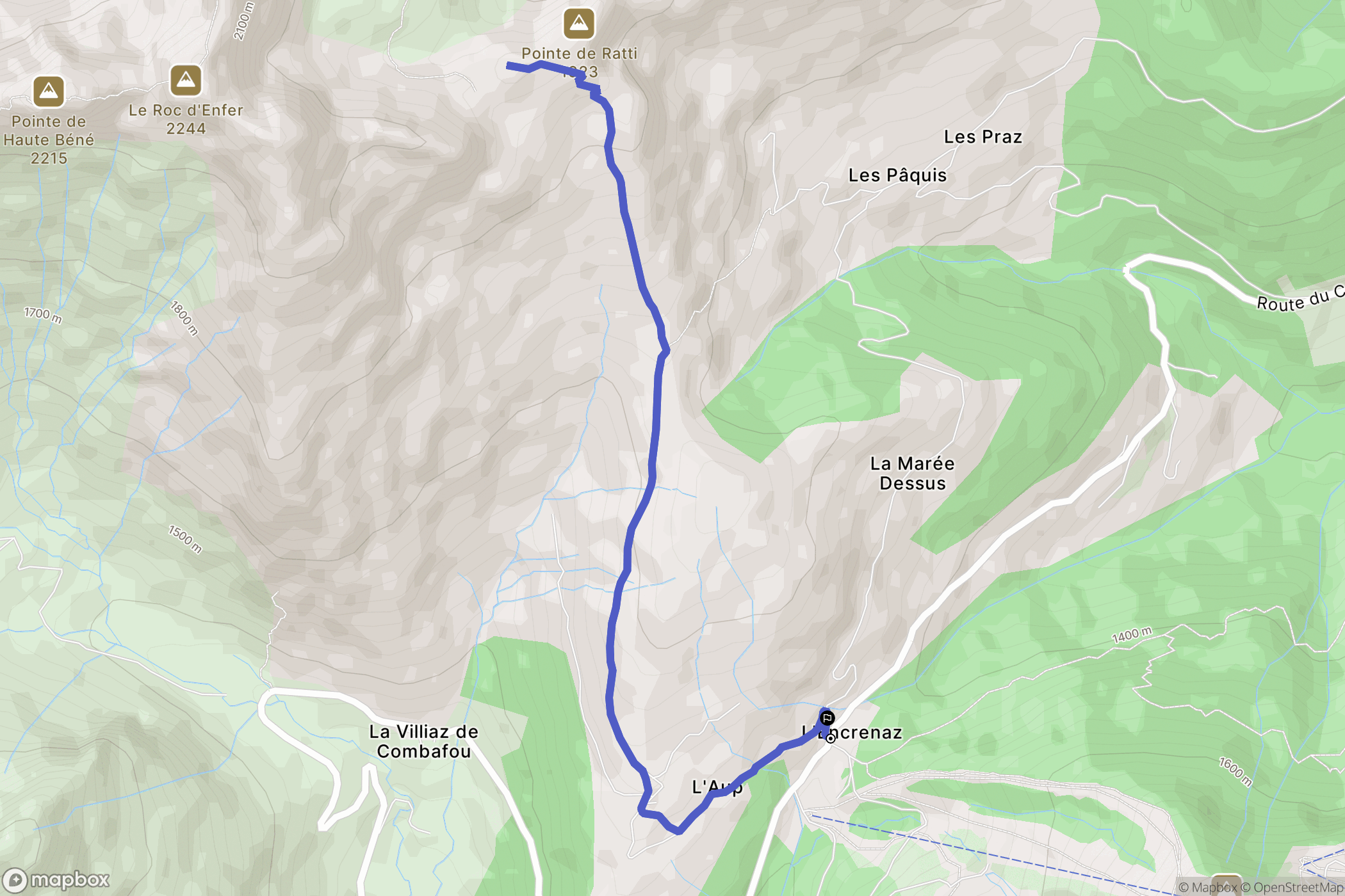 La Côte d'Arboz: routekaart voor buitenactiviteiten - France