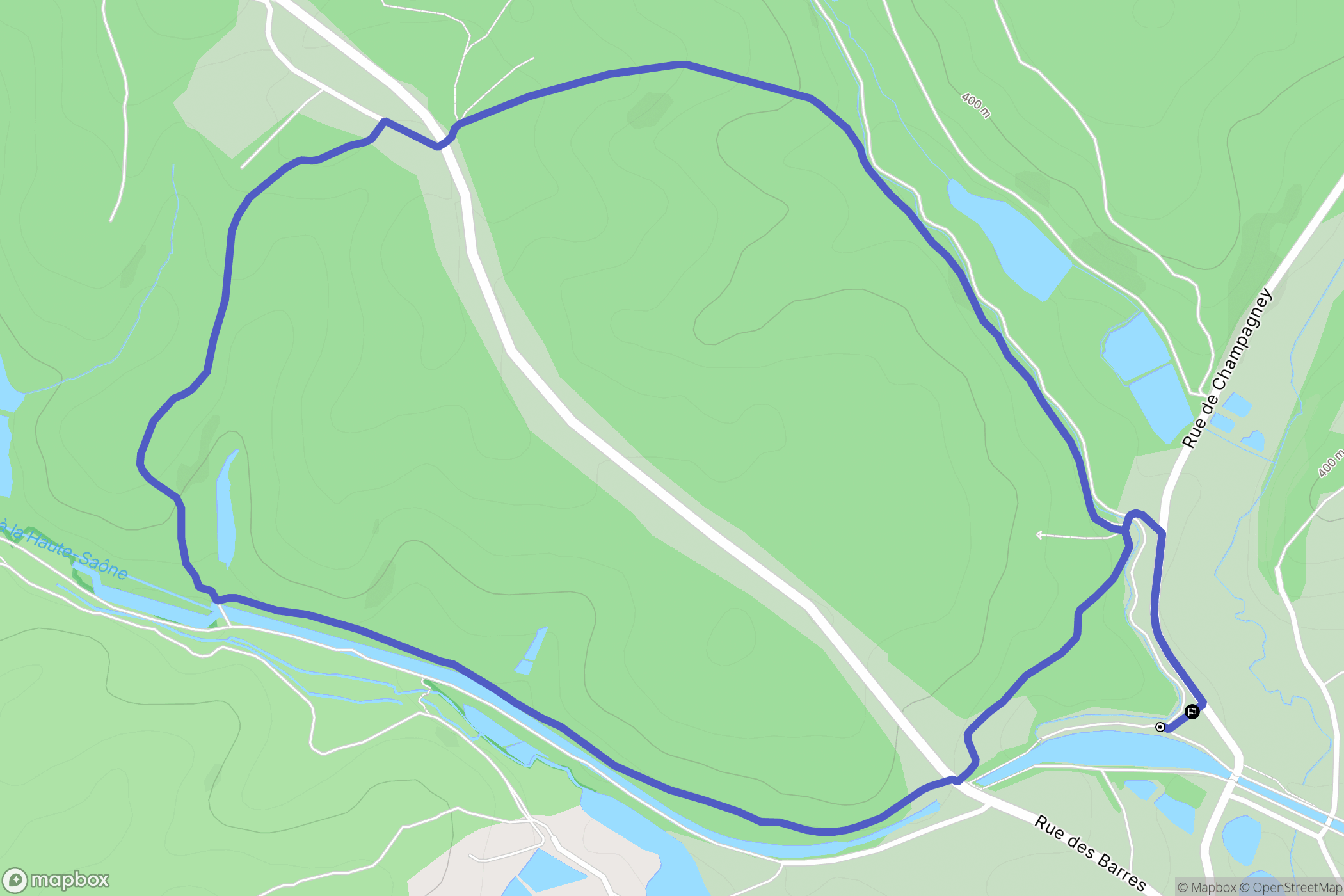 Frahier-et-Chatebier : carte du parcours de randonnée - France
