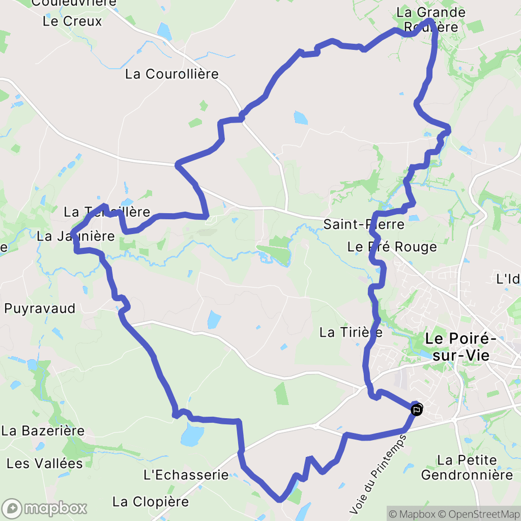 Le Poiré-sur-Vie : carte du parcours de randonnée - France