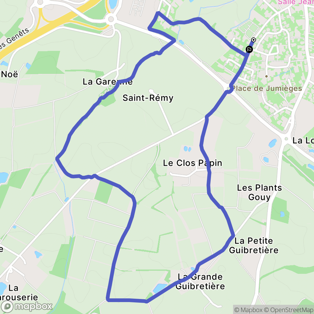 Saint-Philbert-de-Grand-Lieu : carte du parcours de randonnée - France