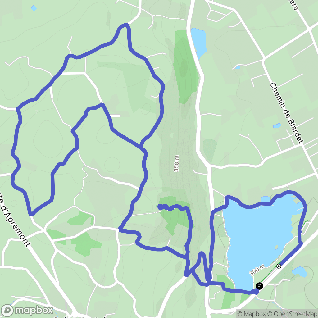 Porte-de-Savoie : carte du parcours de randonnée - France