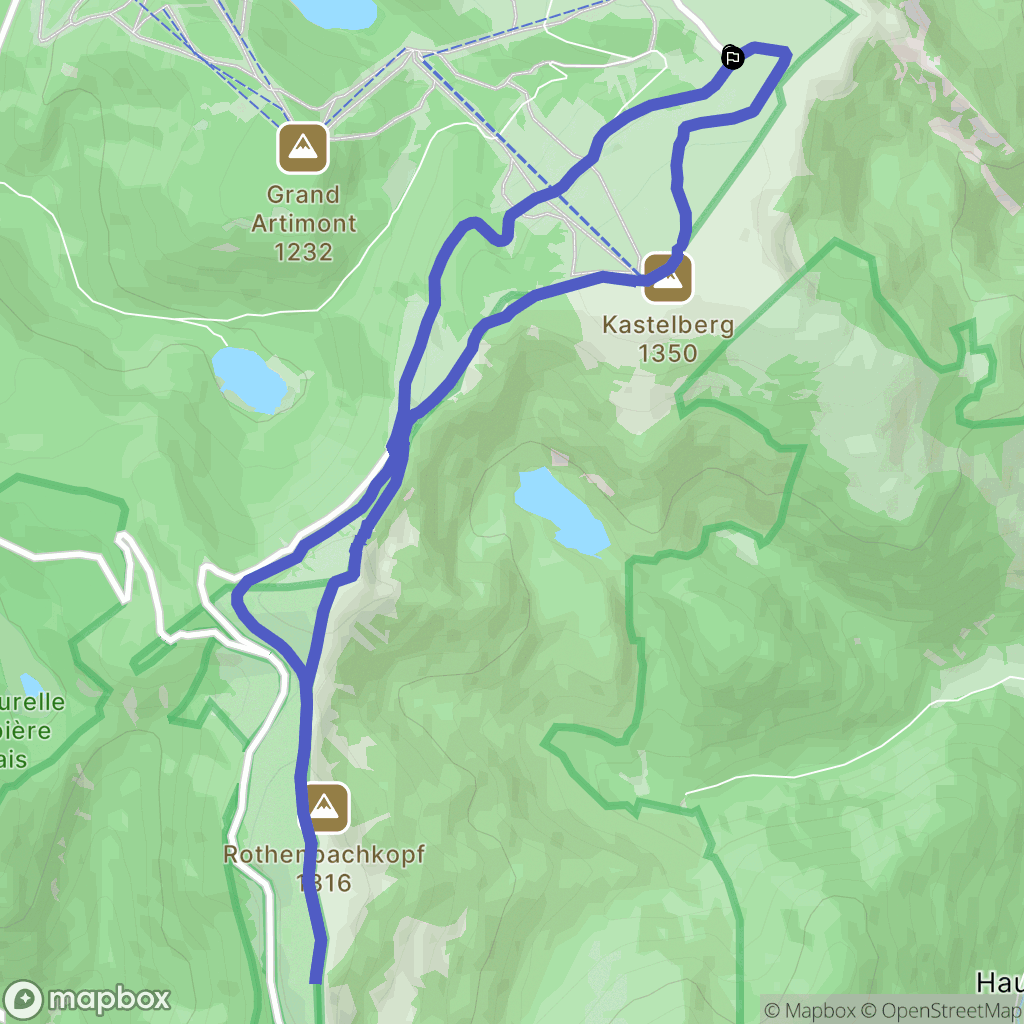 La Bresse : carte du parcours de randonnée - France