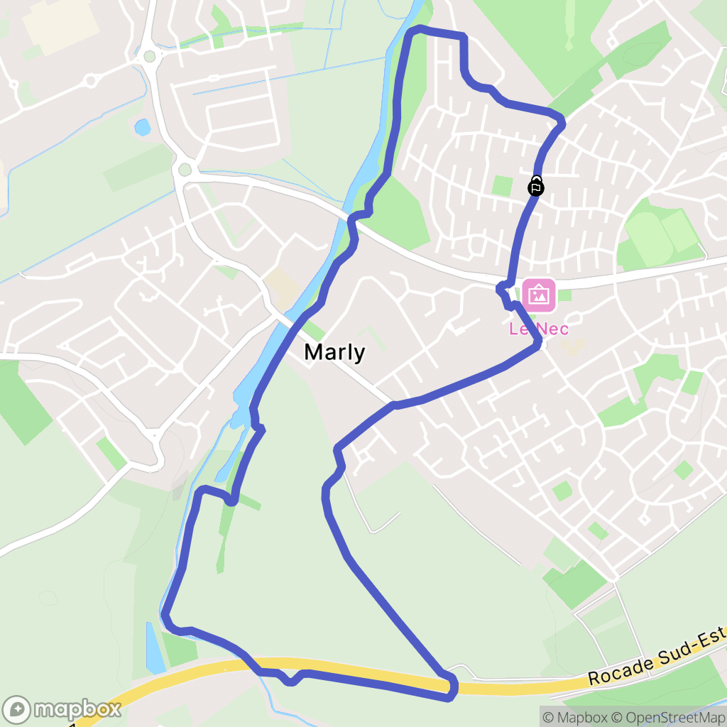 Marly : carte du parcours de randonnée - France