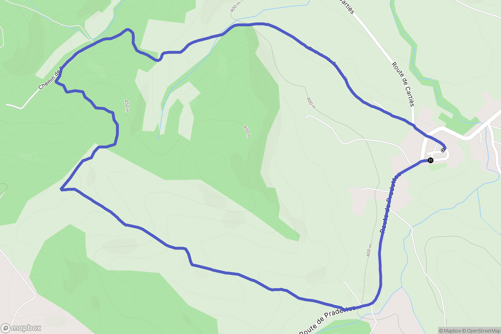 Limbrassac : carte du parcours de randonnée - France