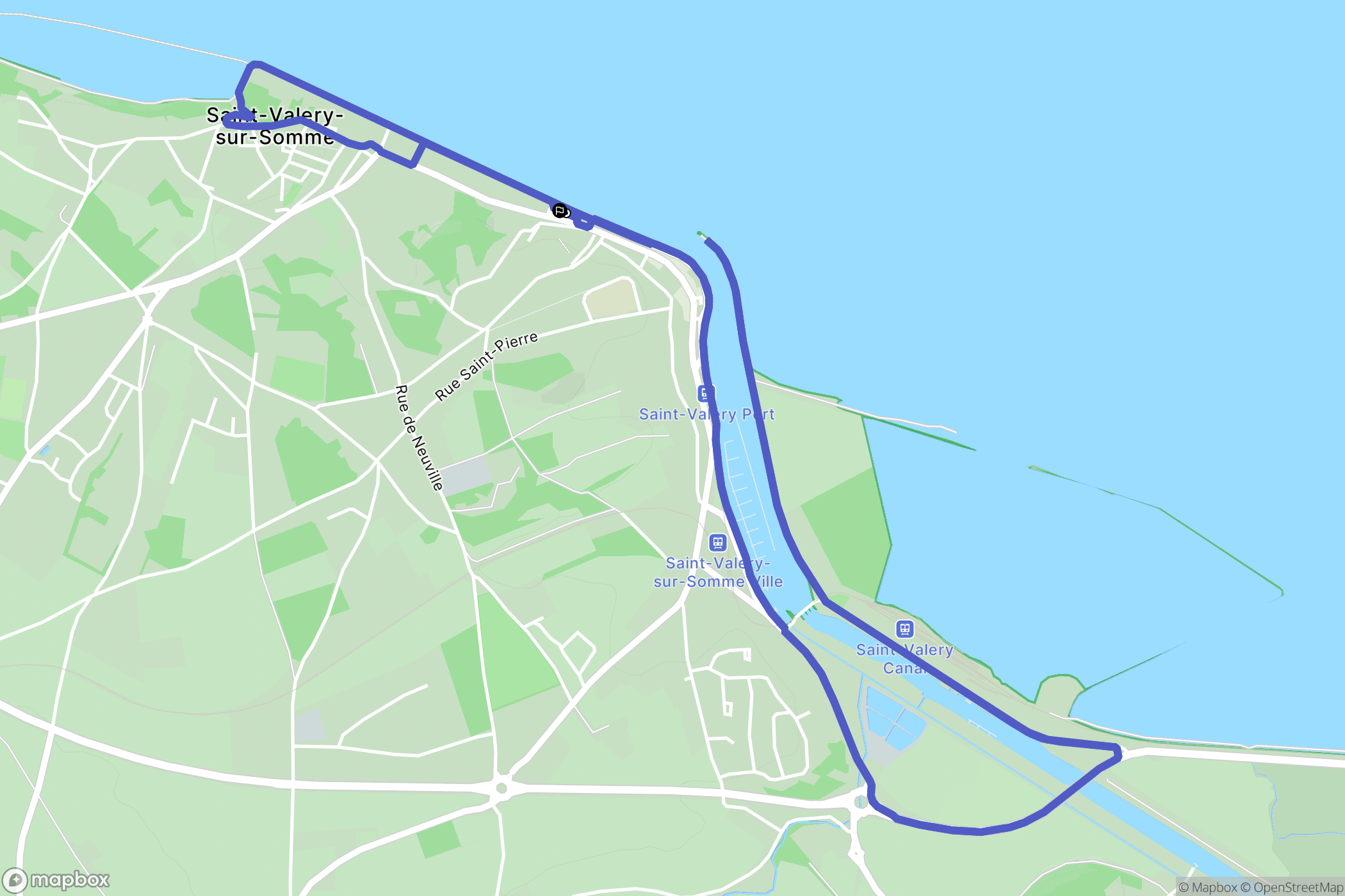 Saint-Valery-sur-Somme : carte du parcours de randonnée - France