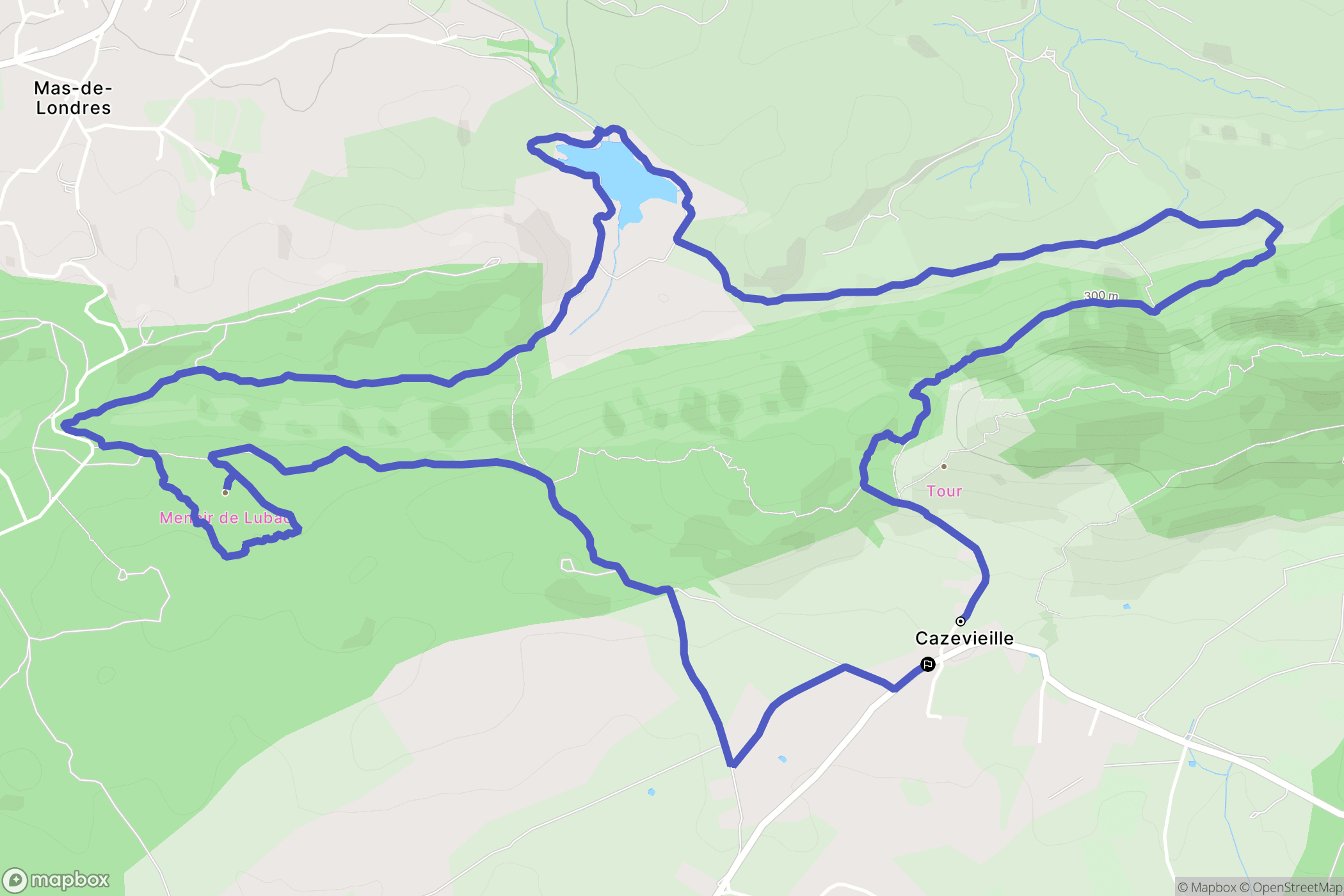 Cazevieille: routekaart voor buitenactiviteiten - France
