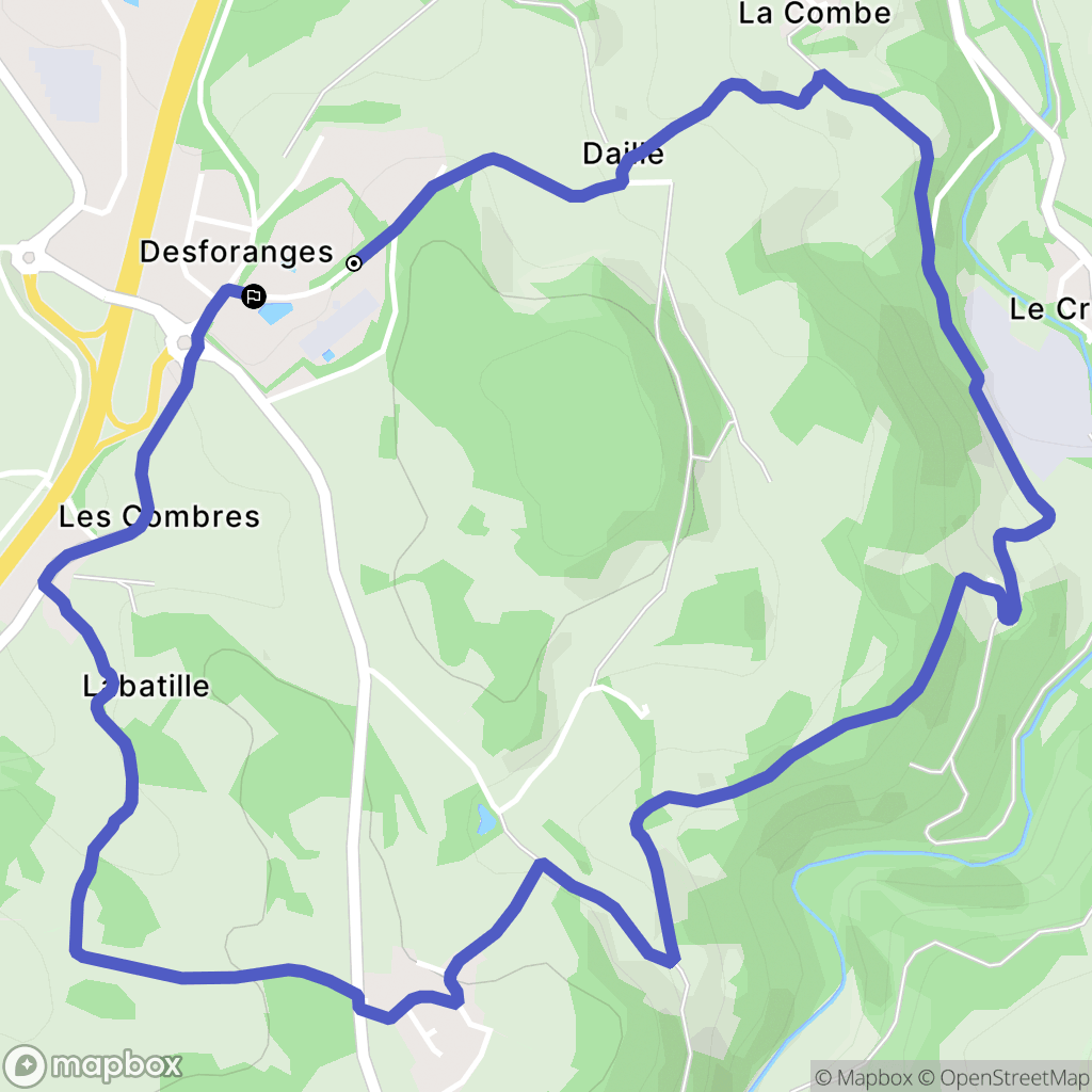 La Séauve-sur-Semène : carte du parcours de randonnée - France