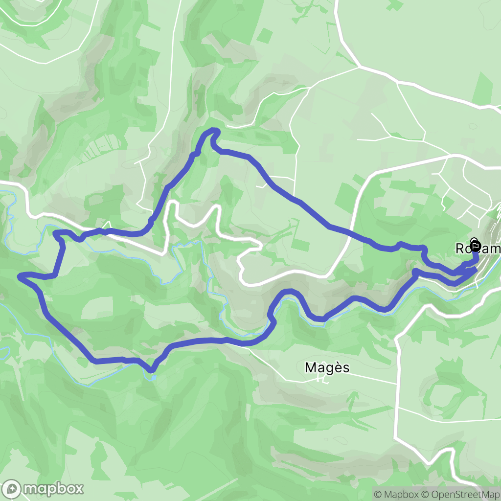 Rocamadour : carte du parcours de randonnée - France