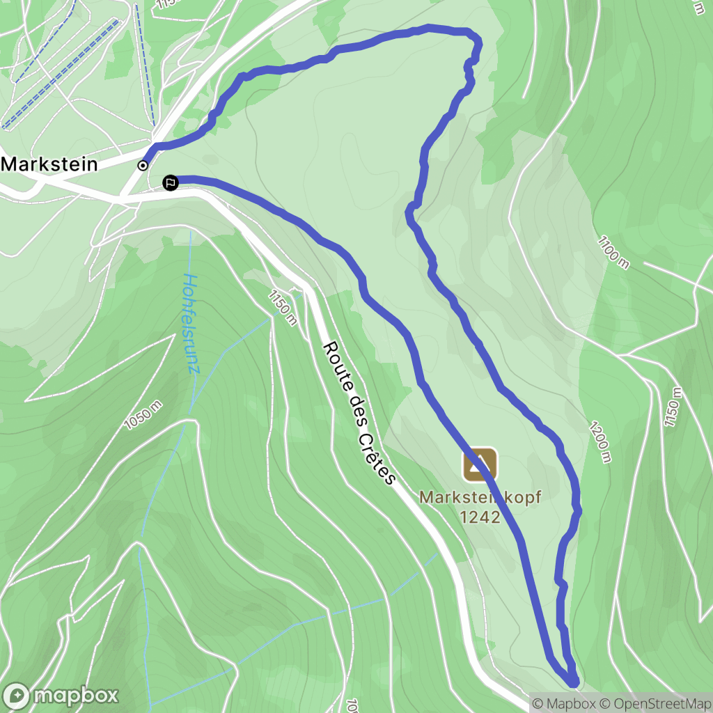 Ranspach : carte du parcours de randonnée - France
