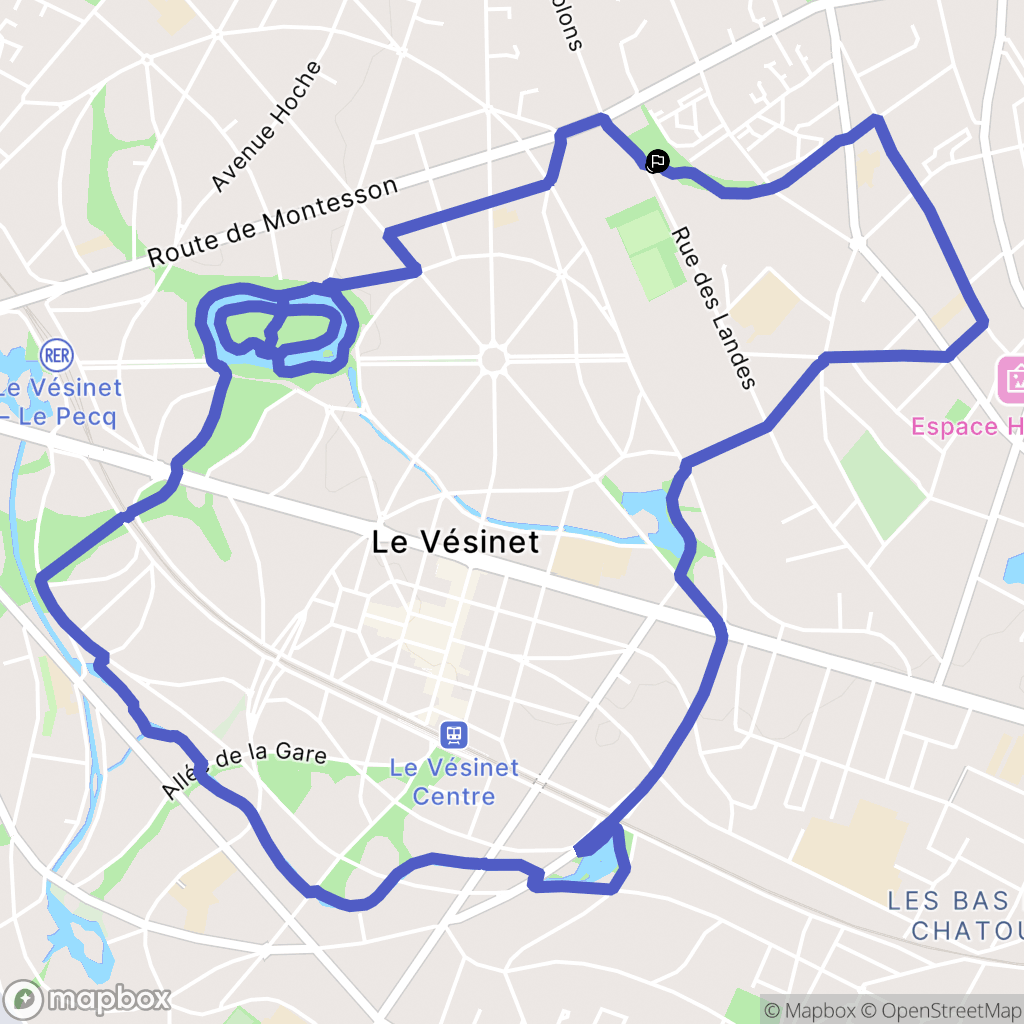 Chatou : carte du parcours de randonnée - France