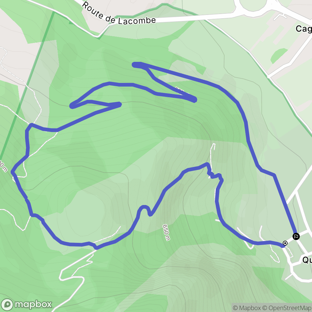Quié : carte du parcours de randonnée - France