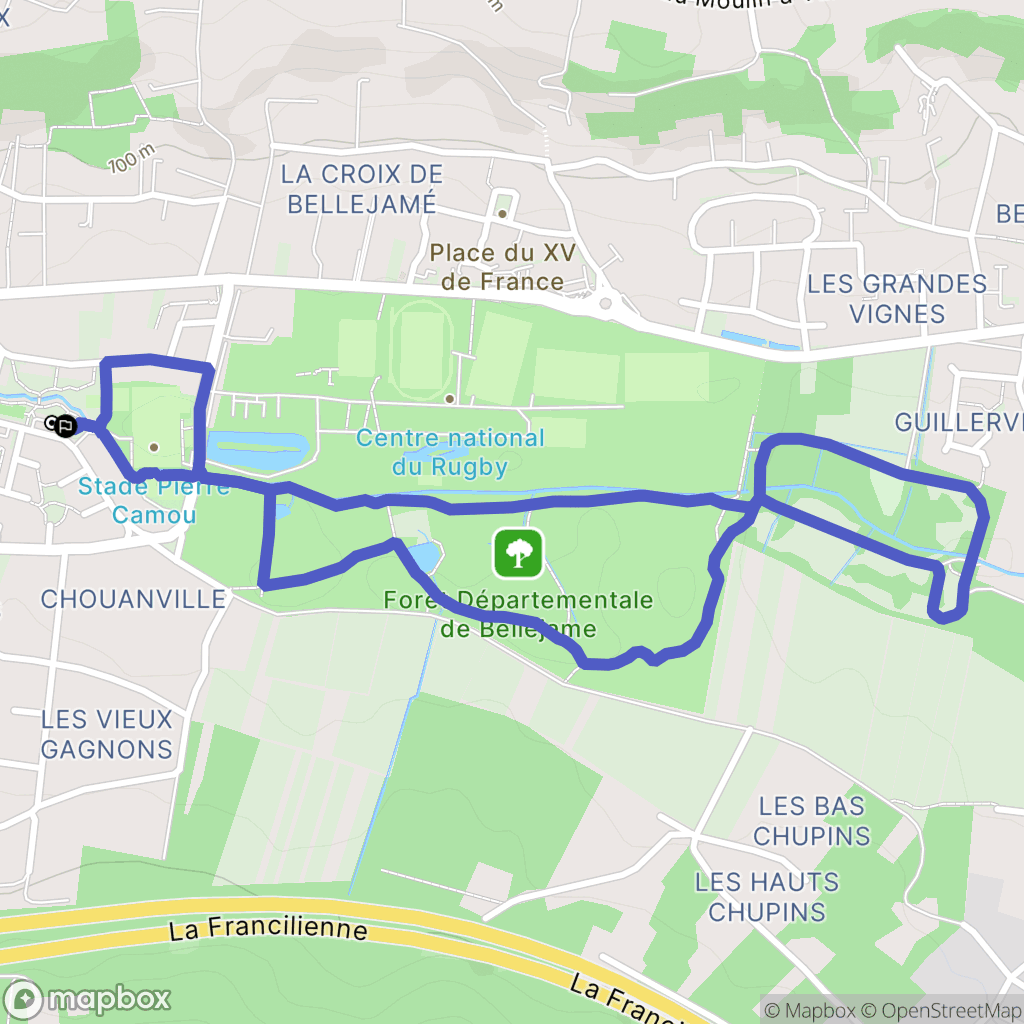 Marcoussis : carte du parcours de randonnée - France