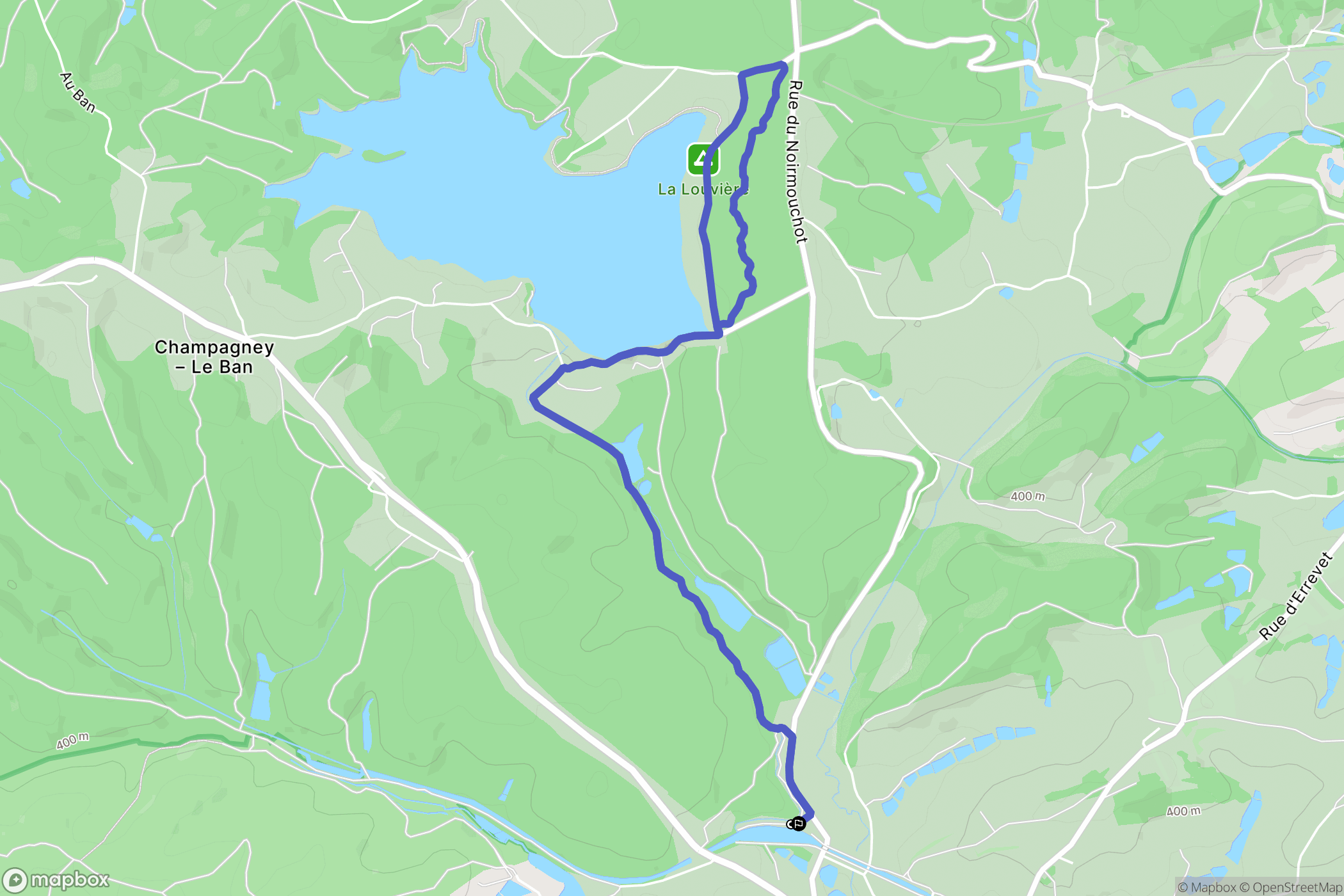 Frahier-et-Chatebier : carte du parcours de randonnée - France