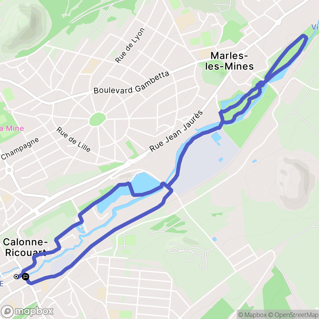 Calonne-Ricouart : carte du parcours de randonnée - France