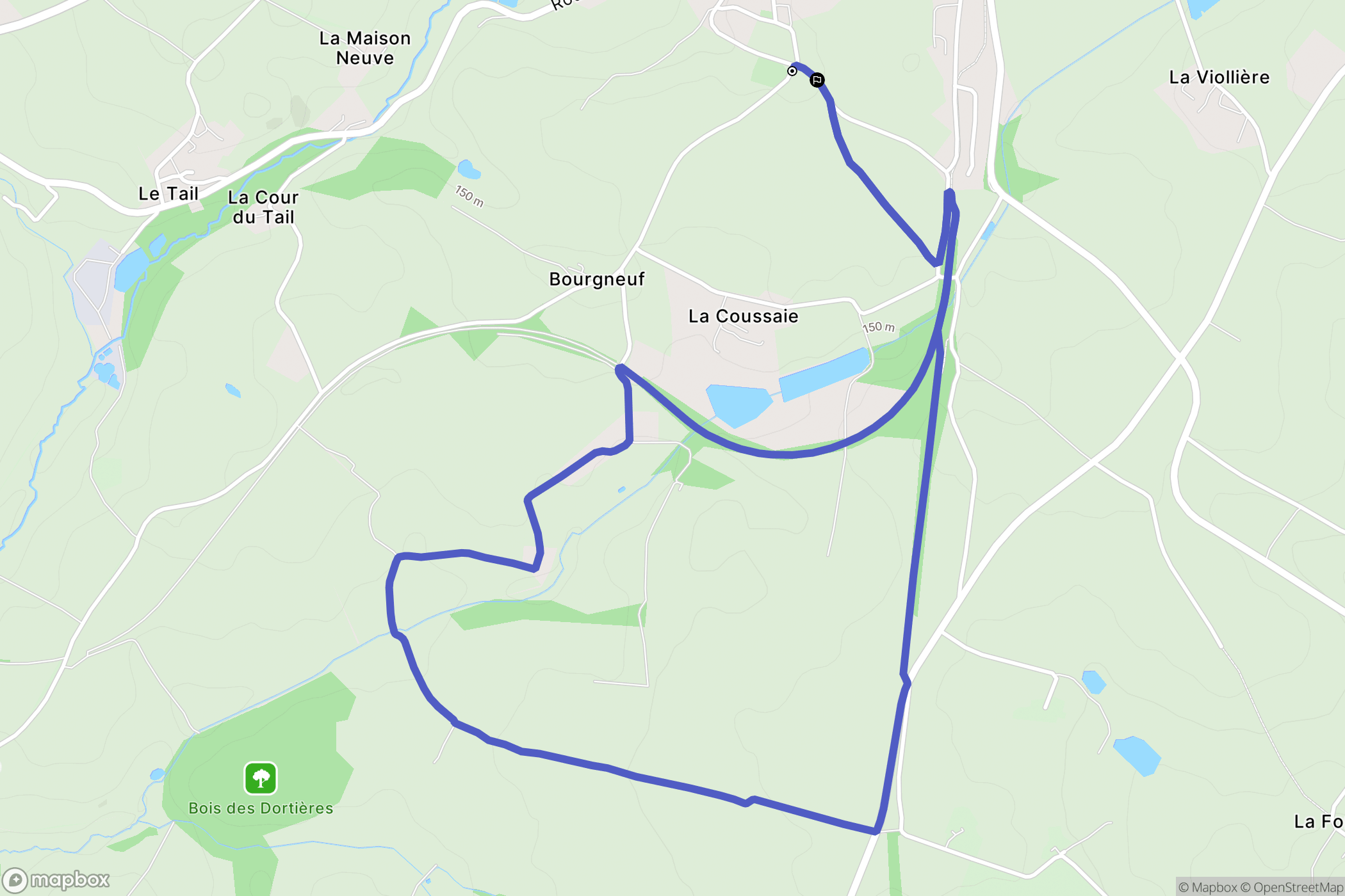 Breuil-Barret : carte du parcours de randonnée - France