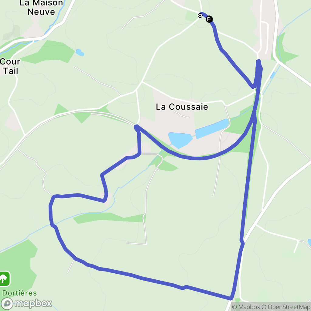 Breuil-Barret : carte du parcours de randonnée - France