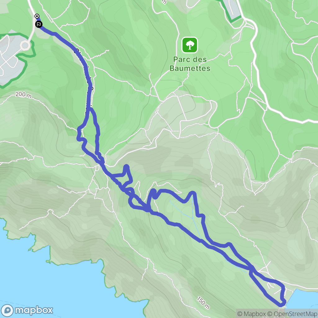 Sormiou : carte du parcours de randonnée - France