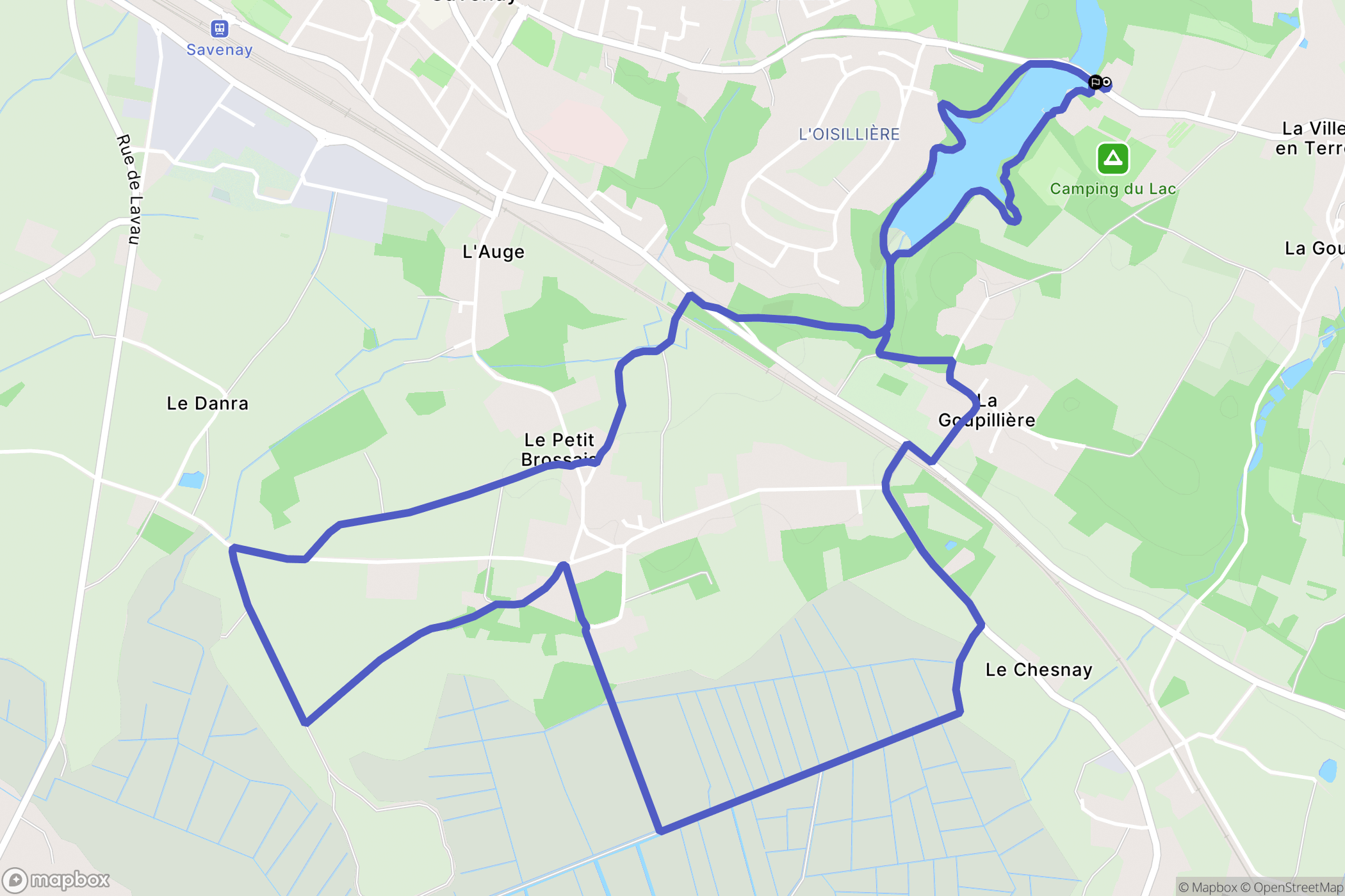 Savenay : carte du parcours de randonnée - France
