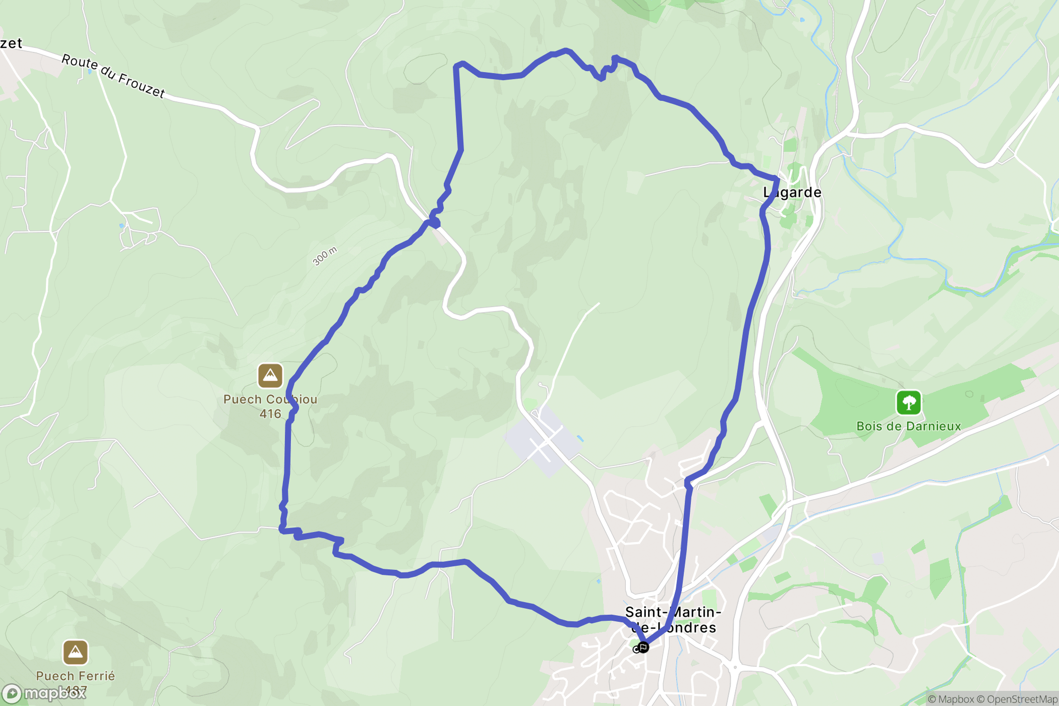 Saint-Martin-de-Londres: routekaart voor buitenactiviteiten - France