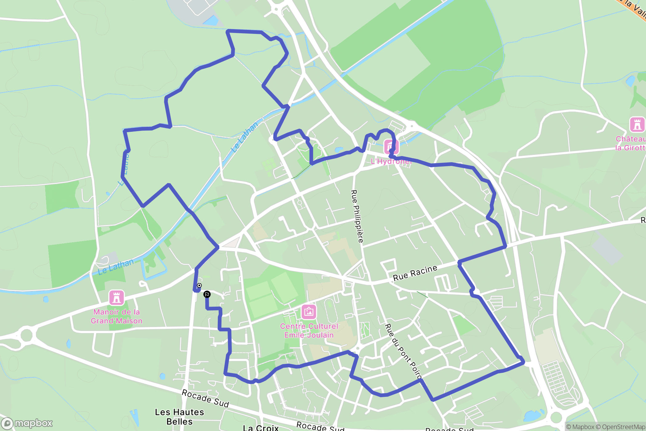 Longué-Jumelles : carte du parcours de randonnée - France