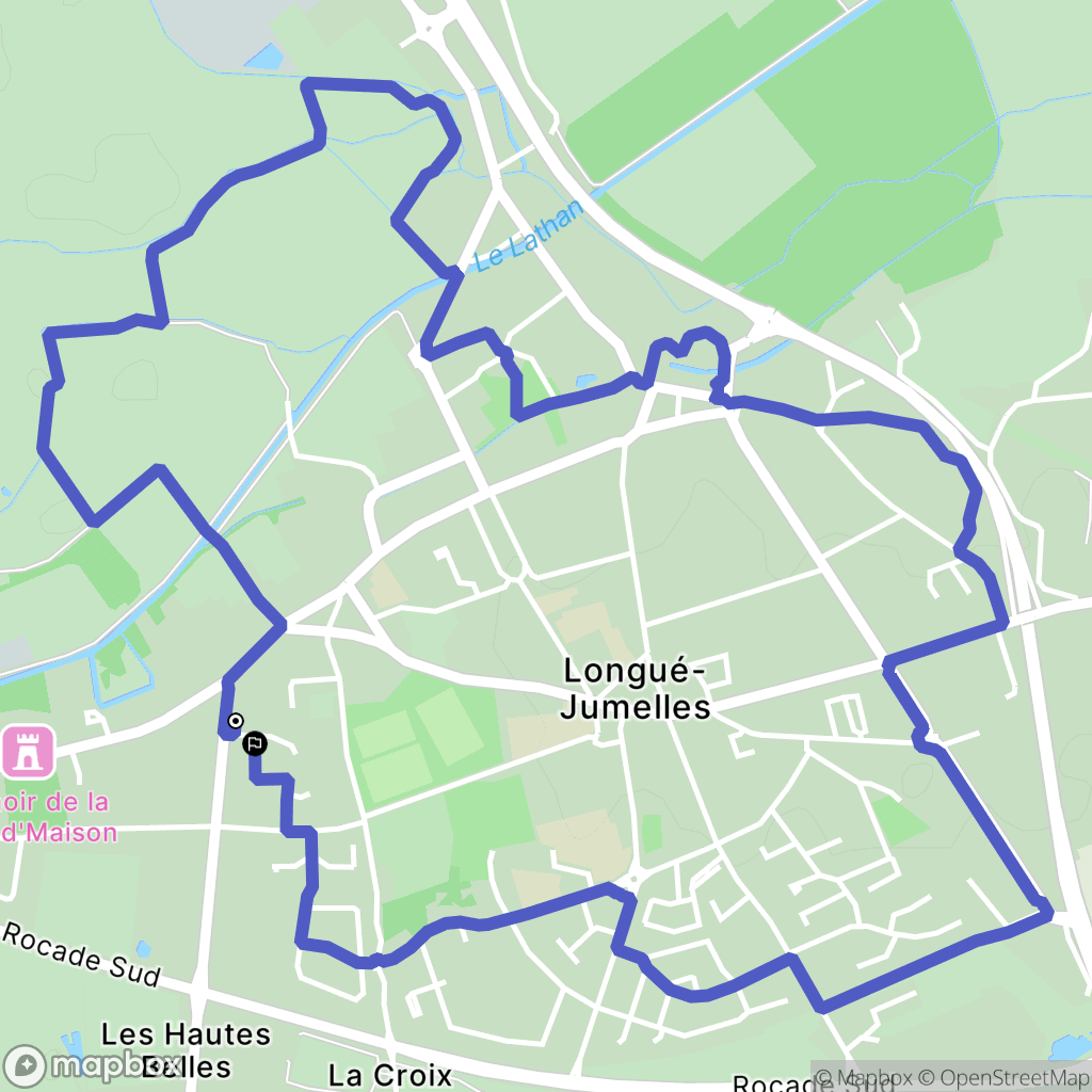 Longué-Jumelles : carte du parcours de randonnée - France