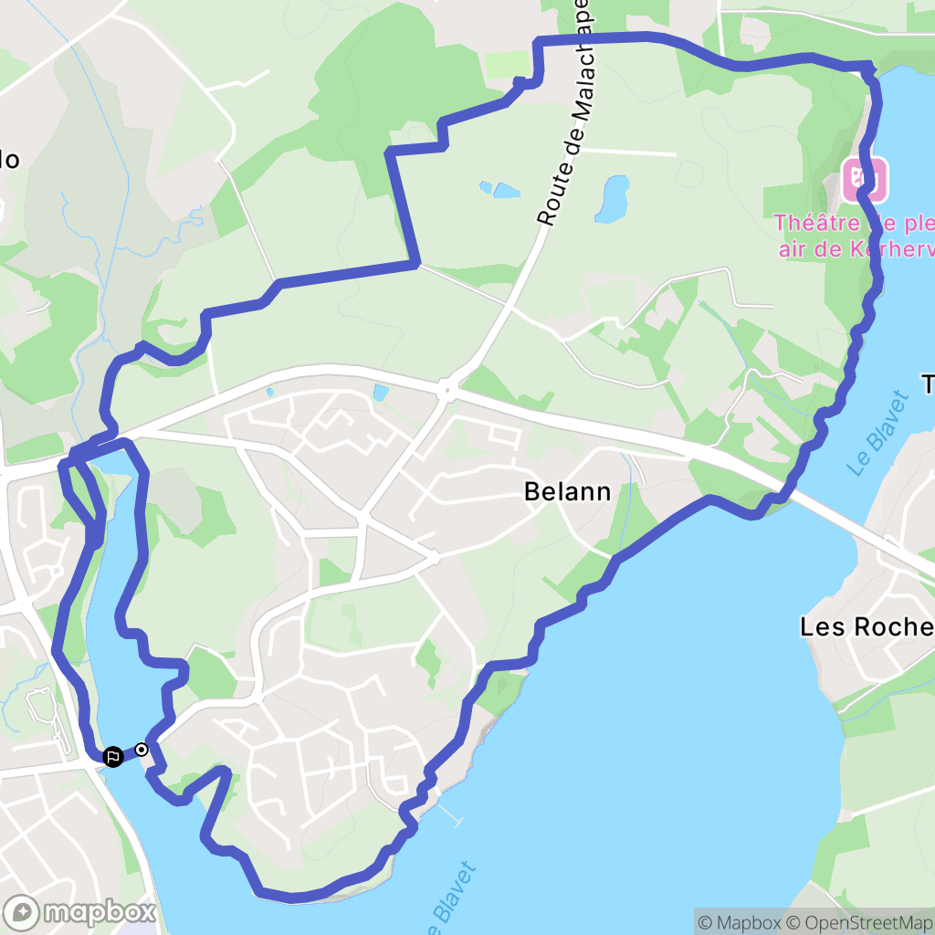 Lanester : carte du parcours de randonnée - France