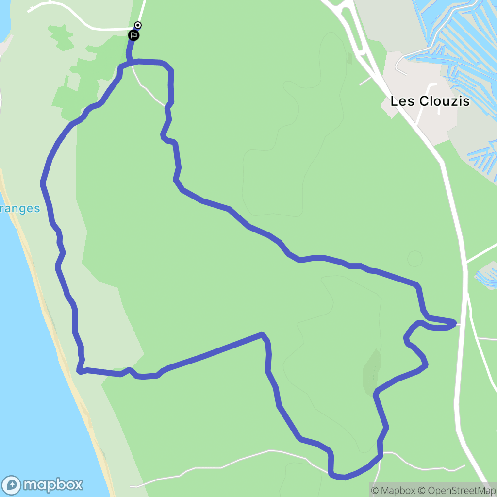 Les Sables-d'Olonne : carte du parcours de randonnée - France