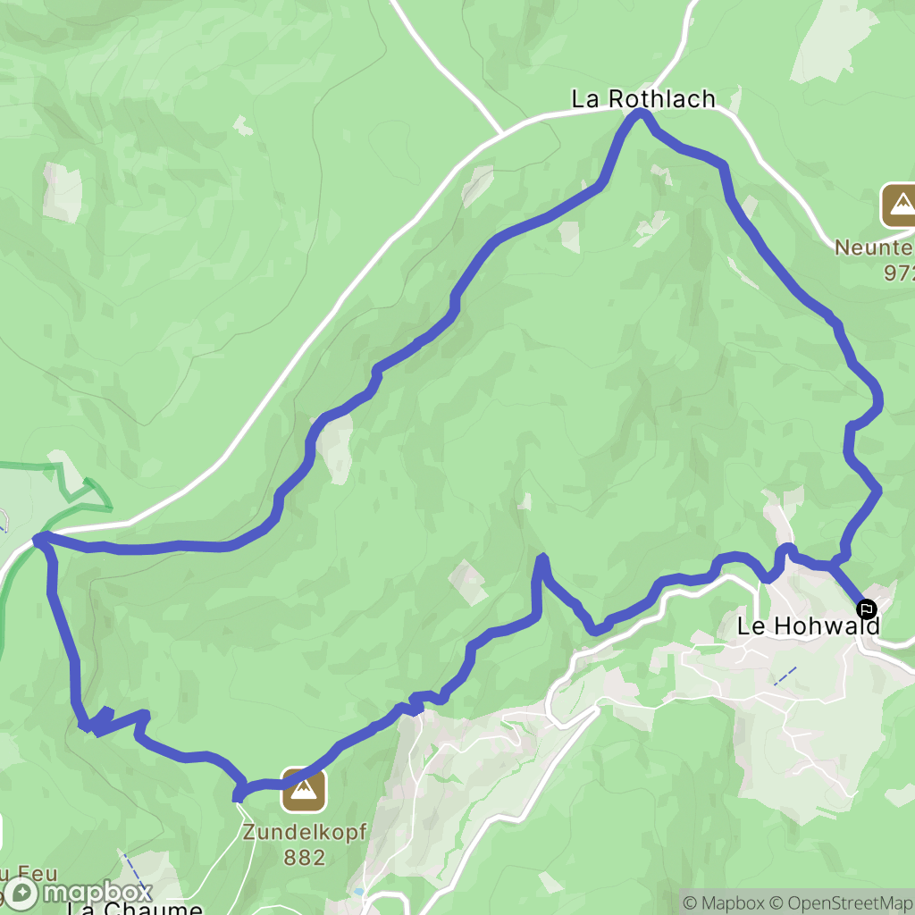 Le Hohwald : carte du parcours de randonnée - France