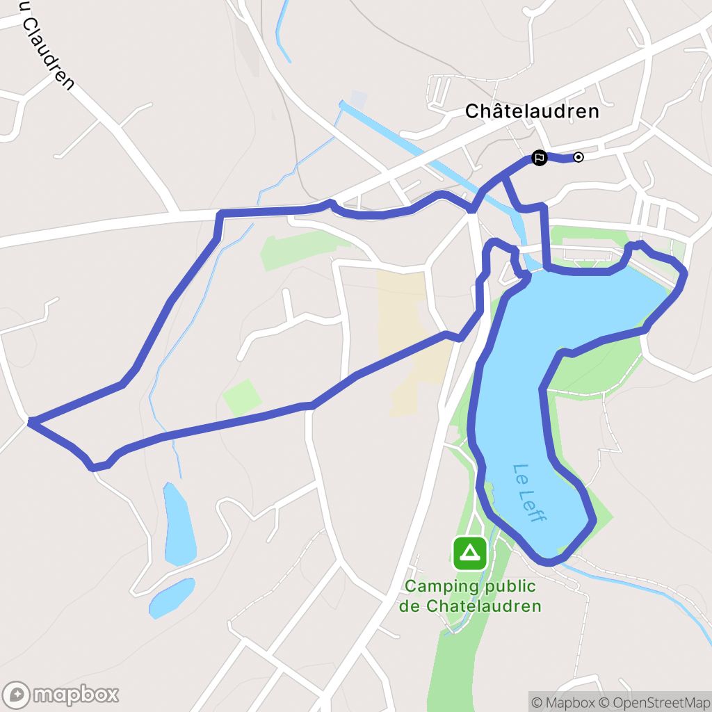 Châtelaudren-Plouagat : carte du parcours de randonnée - France
