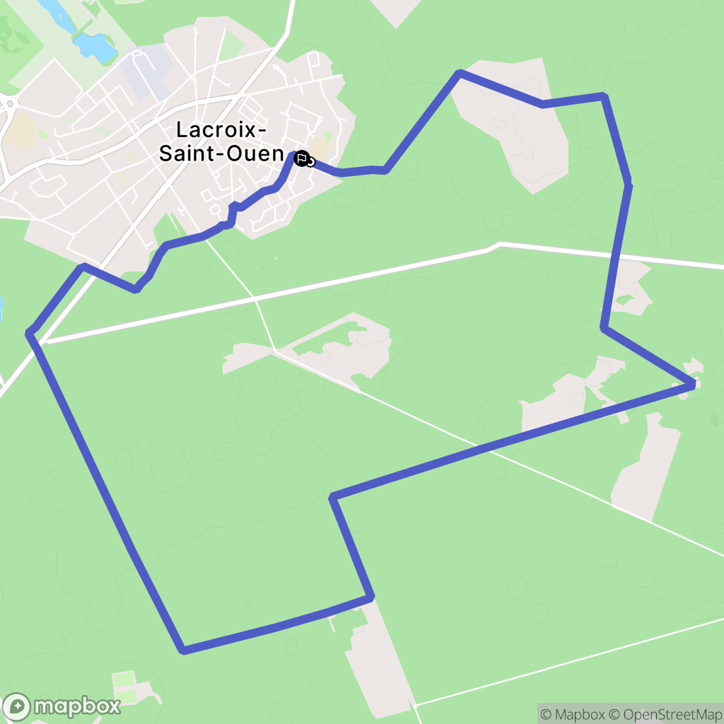 La Croix-Saint-Ouen : carte du parcours de randonnée - France