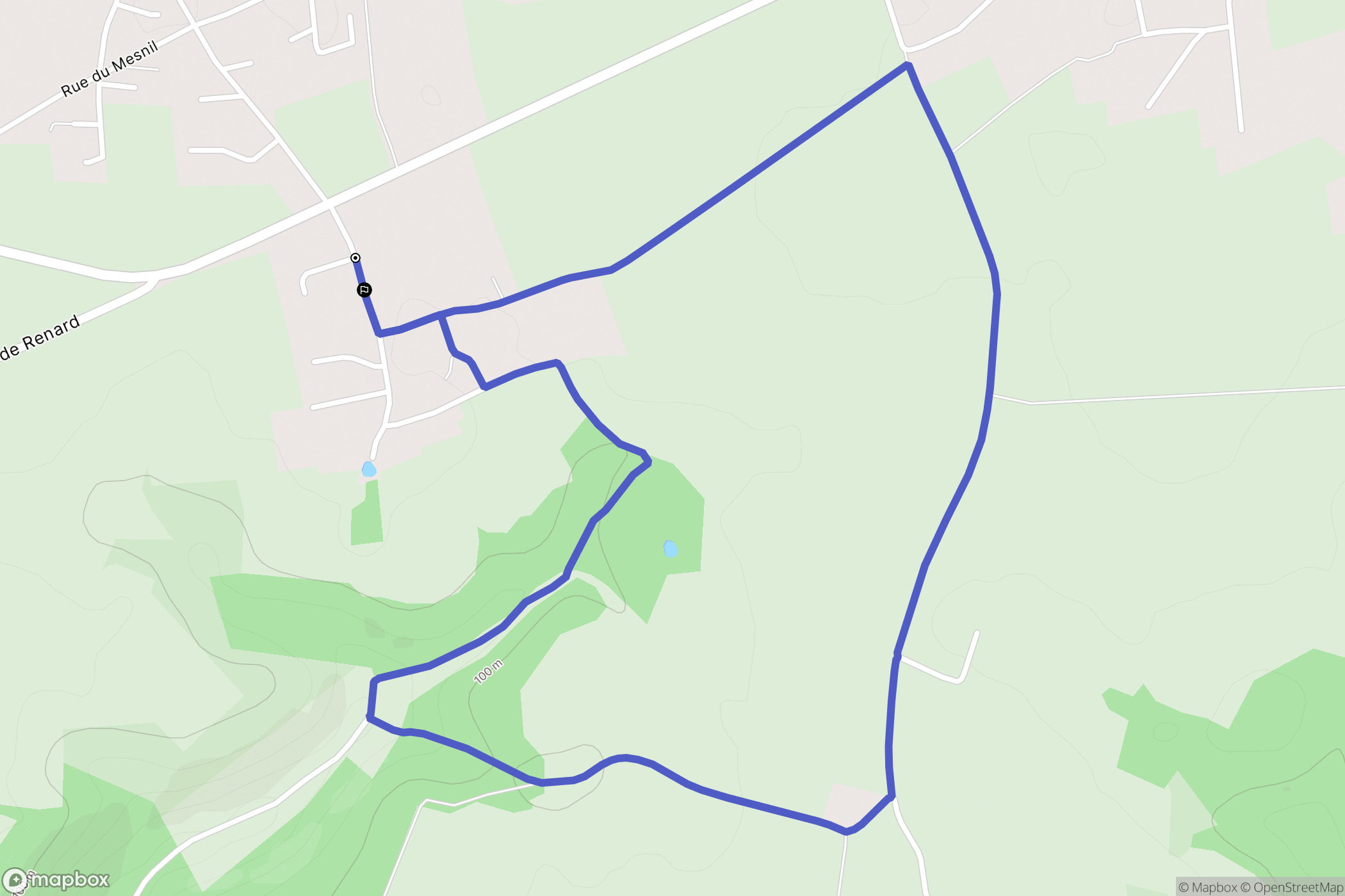 Senneville-sur-Fécamp : carte du parcours de randonnée - France